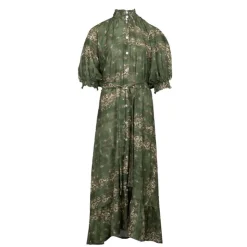 HOLLY AND JOEY Robe Fabuleuse avec boutons argentés imprimé bandana Femme KAKI Best