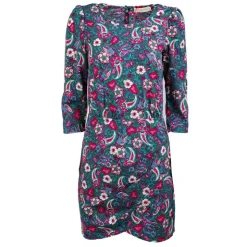 LA PETITE ETOILE Robe imprimée à fleurs col rond femme MULTICOLORE New