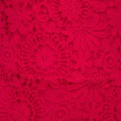 LA PETITE ETOILE Robe ivoire mi longue dentelle Rinesa dos nu Femme ROUGE