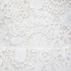 LA PETITE ETOILE Robe ivoire mi longue dentelle Rinesa dos nu Femme BLANC Sale