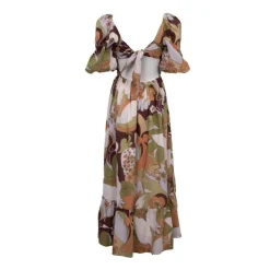 ANTIK BATIK Robe col carré bahia coton Femme KAKI Online