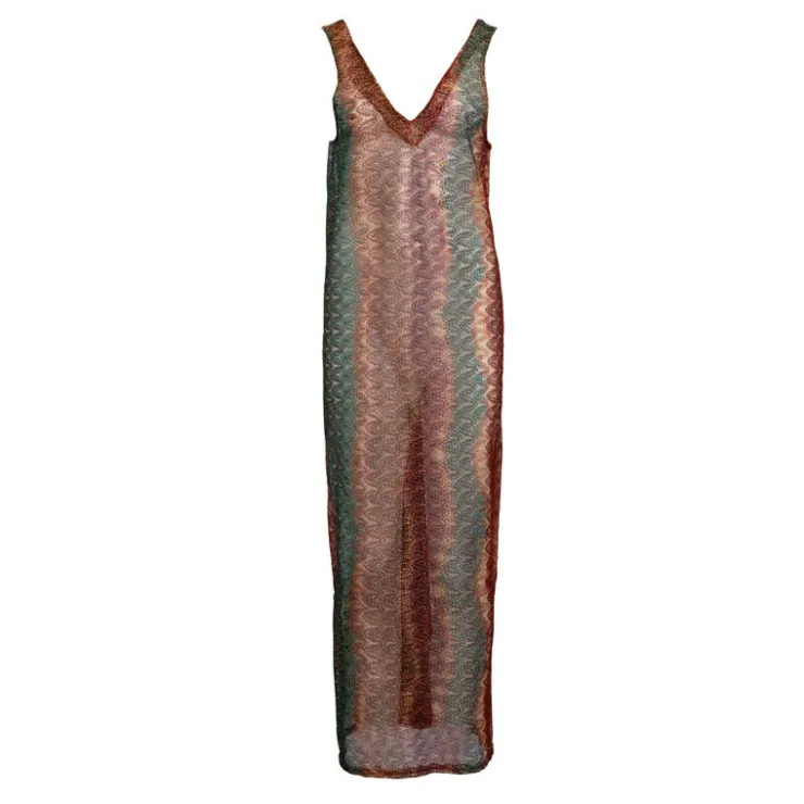 HOLLY AND JOEY Robe laly transparente col v plongeant Femme CUIVRE