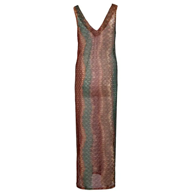 HOLLY AND JOEY Robe laly transparente col v plongeant Femme CUIVRE