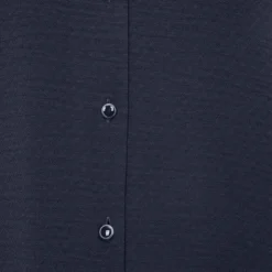 LA PETITE ETOILE Robe longue à boutons col V manches avec dentelle rouba Femme BLEU FONCE Sale