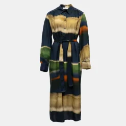 PLEASE Robe longue à imprimé à nouer Femme BLEU FONCE Online