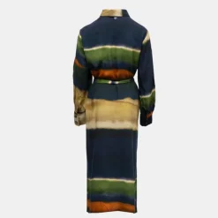 PLEASE Robe longue à imprimé à nouer Femme BLEU FONCE Online