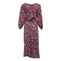 ANTIK BATIK Robe longue blossom fleurie manches longues Femme ROUGE Sale