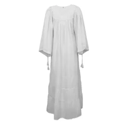 ANTIK BATIK Robe longue caftan hita col V Femme BLANC Best