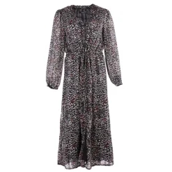 DEELUXE 74 Robe longue halona imprimée ethnique e Femme GRIS Outlet