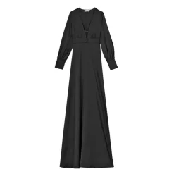 LA PETITE ETOILE Robe longue hevanna col V Femme NOIR Online