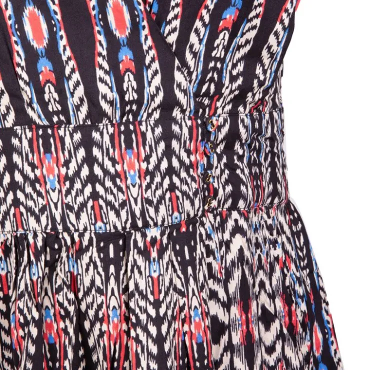 DEELUXE 74 Robe longue imprimée éthnique Femme NOIR Online