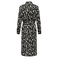 JDY Robe longue manches longues Divya col chemise regular fit black sandshell Femme BLANC ECRU Online