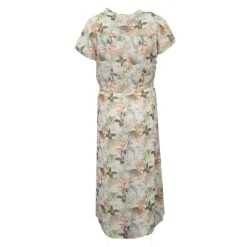 DEELUXE 74 Robe longue nahema tilleul motif à fleurs Femme VERT CLAIR Outlet