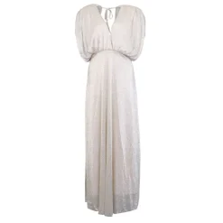 HOLLY AND JOEY Robe longue tres col v brillante Femme OR Best