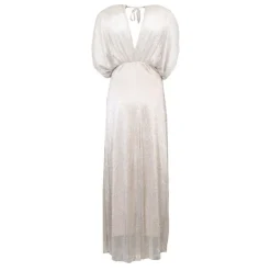 HOLLY AND JOEY Robe longue tres col v brillante Femme OR Best