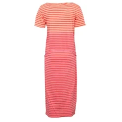 JOSEPH 'IN Robe longue t-shirt coton alicia à rayures Femme ORANGE New