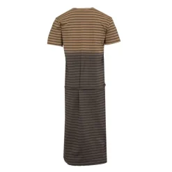 JOSEPH 'IN Robe longue t-shirt coton alicia à rayures Femme KAKI