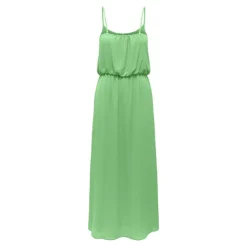 ONLY Robe longue unie sans manche col rond Femme VERT New