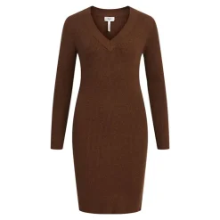 OBJECT Robe manches longues col V OBJAE THESS Femme MARRON Clearance