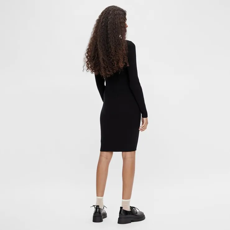 OBJECT Robe manches longues col V OBJAE THESS Femme NOIR Clearance