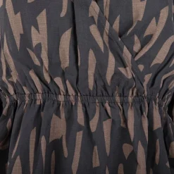 JDY Robe manches longues Divya col en V regular fit Femme MARRON New