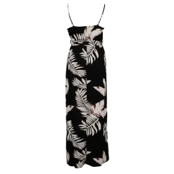 VERO MODA Robe maxi à bretelles imprimé feuilles Femme NOIR Hot