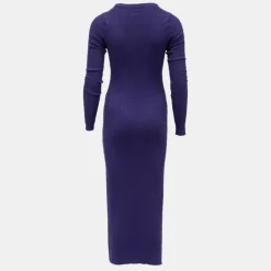 BILL TORNADE Robe maxi maille torsadée col rond Femme VIOLET