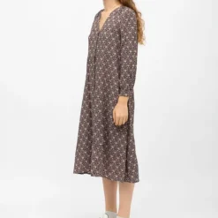 LA PETITE ETOILE Robe mi longue col V imprimé ravena Femme BLEU FONCE New