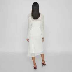 VILA Robe midi Selina snow white Femme BLANC Hot