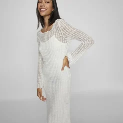 VILA Robe midi Selina snow white Femme BLANC Hot