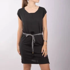 DEELUXE 74 Robe e courte fente au dos Femme NOIR Hot