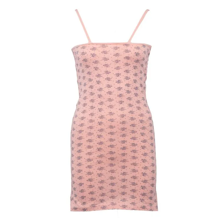 BILL TORNADE Robe nuisette coton saumon avec col à dentelle Femme ORANGE CLAIR New