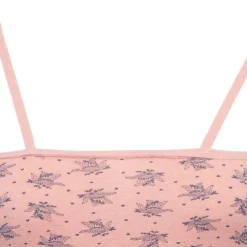 BILL TORNADE Robe nuisette coton saumon avec col à dentelle Femme ORANGE CLAIR New