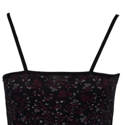 BILL TORNADE Robe nuisette e fleurie à fines bretelles Femme NOIR Clearance