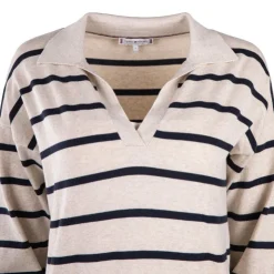 TOMMY HILFIGER Robe polo longue à rayures Femme BEIGE Outlet