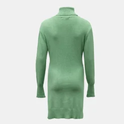 PLEASE Robe pull col roulé salvia manches longues Femme VERT