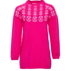 CXL BY CHRISTIAN LACROIX Robe pull maille fine manches longues imprimé logo Fille ROSE Clearance