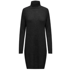 ONLY Robe pull Silly col roulé à manches longues Femme NOIR Discount