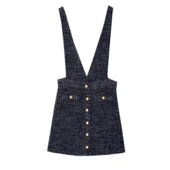 LA PETITE ETOILE Robe riano en tweed marine Femme NOIR Outlet
