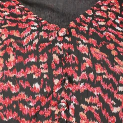 DEELUXE 74 Robe sola imprimée noir et rouge Femme ROSE Discount