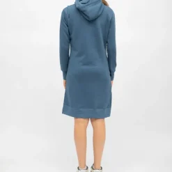 BILL TORNADE Robe sweat courte mary asymétrique coton Femme BLEU
