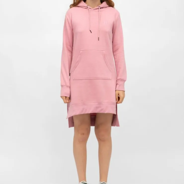 BILL TORNADE Robe sweat courte mary asymétrique coton Femme ROSE