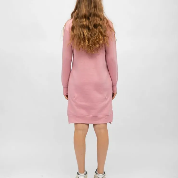 BILL TORNADE Robe sweat mi longue marianne manches longues Femme ROSE POUDRE Hot