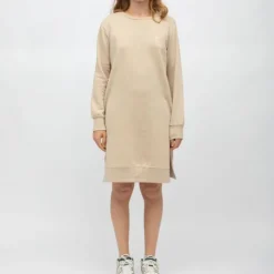 BILL TORNADE Robe sweat mi longue marianne manches longues Femme BEIGE