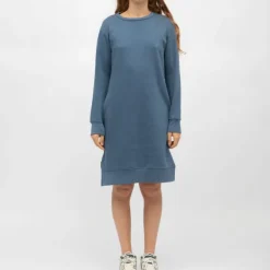 BILL TORNADE Robe sweat mi longue marianne manches longues Femme BLEU INDIGO Hot