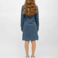 BILL TORNADE Robe sweat mi longue marianne manches longues Femme BLEU INDIGO Hot