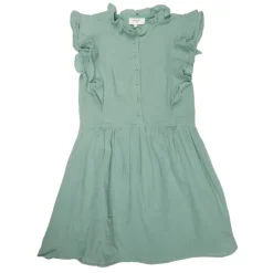DEELUXE 74 Robe menthe volants et boutons devant Enfant VERT Best