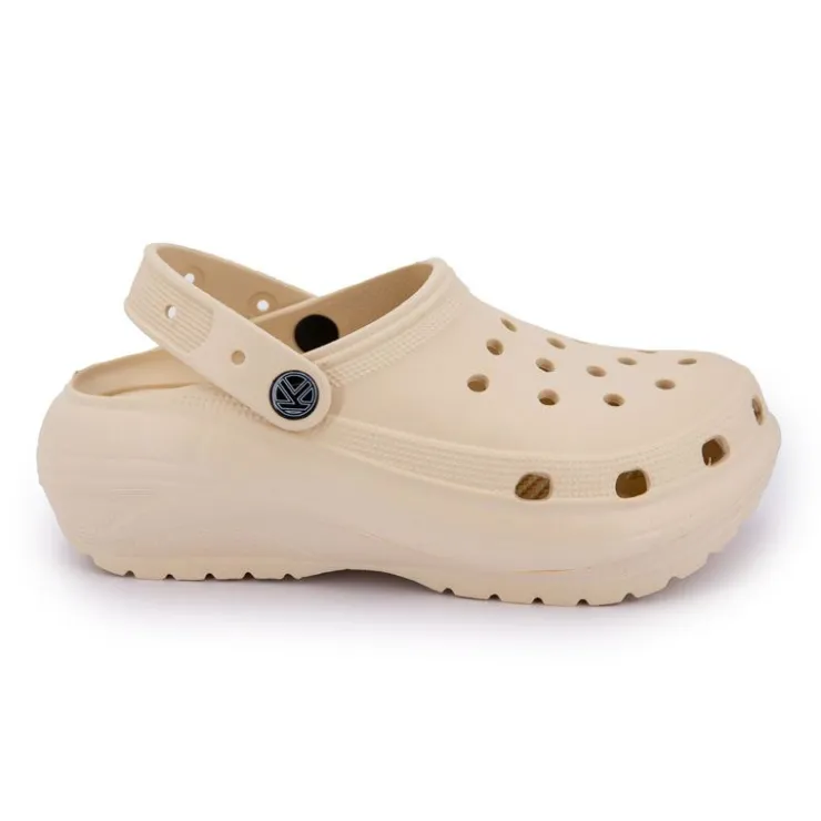 KELARA Sabots en caoutchouc avec plateforme Femme BLANC ECRU Discount