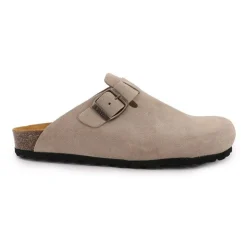 I AM Sabots en cuir lisse daim à boucle Femme GRIS CLAIR Sale