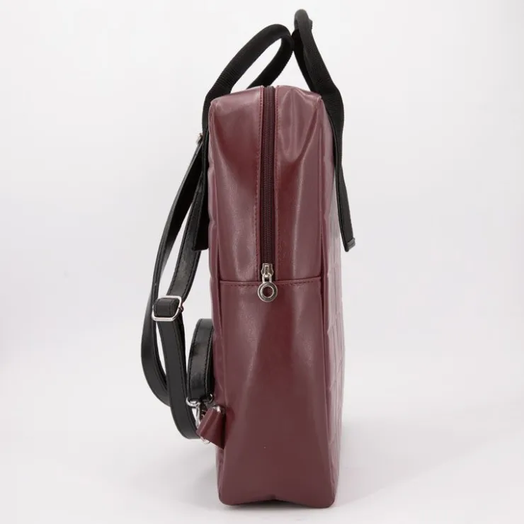 O BAG Sac à dos porté main anse tissu 37x31x10cm Femme BORDEAUX Sale